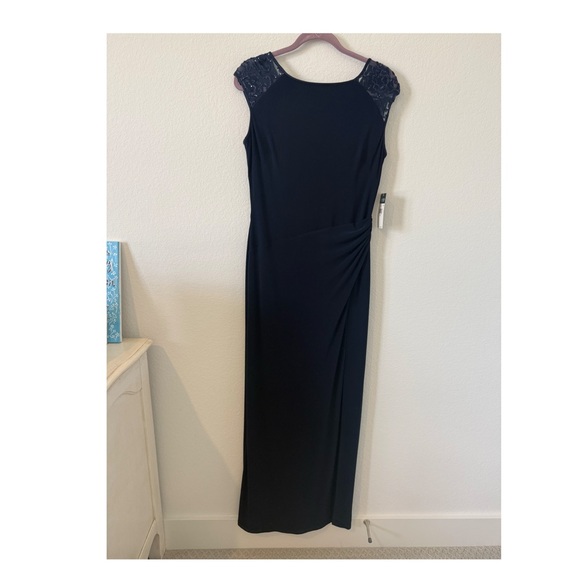 Ralph Lauren Elegant Navy Evening Gown - Picture 1 of 4